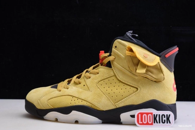 Rep TBkick 6 X SCOTT AIR YELLOW CN1084-300 JORDAN TRAVIS 0630